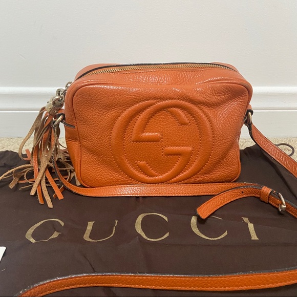 Gucci Soho Disco Crossbody Bag in Orange Leather